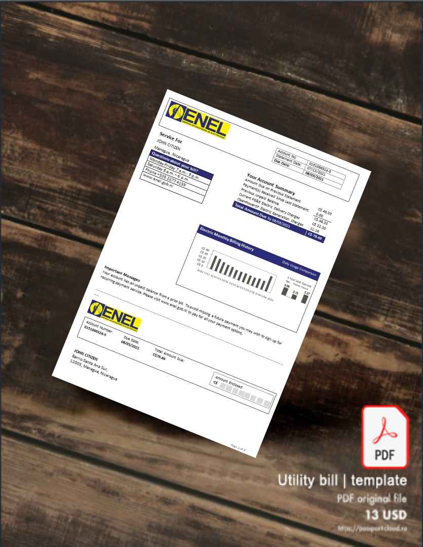 Utility bill | Albanian Power | Albania